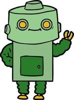 cartoon doodle character robot vector