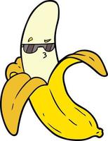 cartoon doodle character banana vector