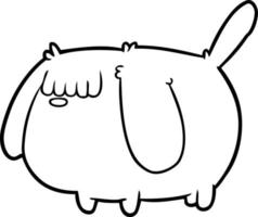 cute funny line drawing of a dog vector