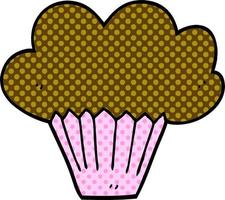 cartoon doodle cupcake vector