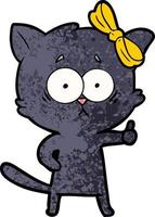 personaje de gato de dibujos animados vector