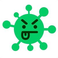 annoyed virus icon vector