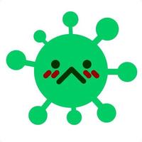 embarrassed virus icon vector