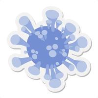 icono de etiqueta de virus vector