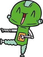 cartoon doodle character robot vector
