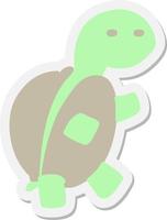 Vector turtle sticker