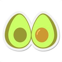 Vector avocado sticker