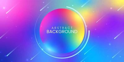 Abstract trendy colorful background with circle fluid gradient vector