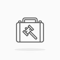 Auction Bag Suitcase line icon style. Editable stroke and pixel perfect. Can used for digital product, presentation, UI and many more. vector