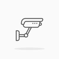 Cctv line icon style. Editable stroke and pixel perfect. Can used for digital product, presentation, UI and many more. vector