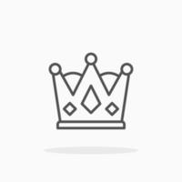 Crown line icon style. Editable stroke and pixel perfect. Can used for digital product, presentation, UI and many more. vector