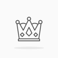 Crown line icon style. Editable stroke and pixel perfect. Can used for digital product, presentation, UI and many more. vector