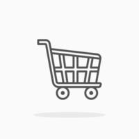 Shop Chart Trolley line icon style. Editable stroke and pixel perfect. Can used for digital product, presentation, UI and many more. vector