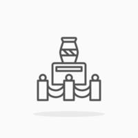 Exhibition line icon style. Editable stroke and pixel perfect. Can used for digital product, presentation, UI and many more. vector