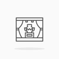 Auction Stage line icon style. Editable stroke and pixel perfect. Can used for digital product, presentation, UI and many more. vector