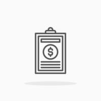 List Auction Document line icon style. Editable stroke and pixel perfect. Can used for digital product, presentation, UI and many more. vector