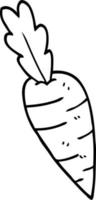 line drawing cartoon carrots vector