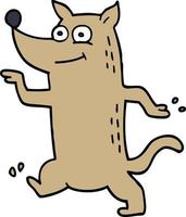 cartoon doodle funny dog vector