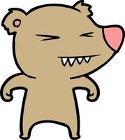 angry bear cartoon vector