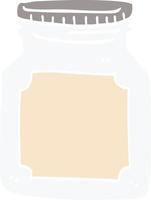 cartoon doodle storage jar vector