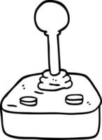 black and white cartoon joystick vector