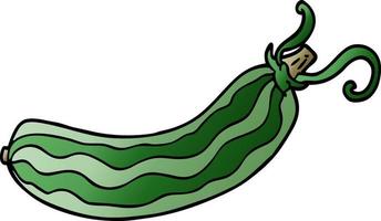 cartoon doodle cucumber vector