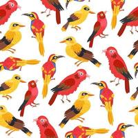 Seamless pattern bird background for kids. Cute children design template vector