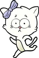 cartoon doodle character cat vector