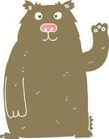 flat color style cartoon bear vector