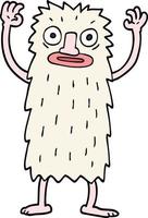 cartoon doodle yeti monster vector