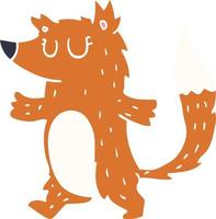 cartoon doodle fox vector