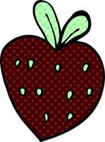 cartoon doodle strawberry fr vector
