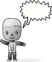 cartoon robot with speech bubble vector