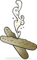 cartoon freshly baked bread vector