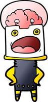 cartoon doodle character robot vector