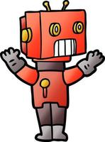 cartoon doodle character robot vector