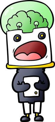 cartoon doodle character robot