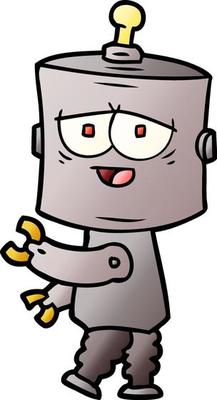 cartoon doodle character robot