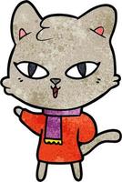 cartoon doodle character cat vector