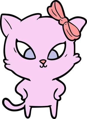cartoon doodle character cat