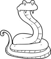 serpiente de dibujo lineal de dibujos animados vector