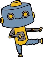 cartoon doodle character robot vector