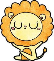 cartoon doodle character lion vector