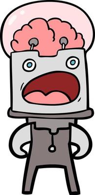 cartoon doodle character robot