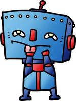 cartoon doodle character robot vector