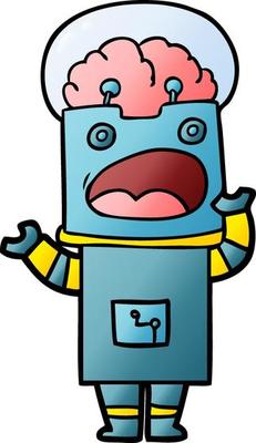 cartoon doodle character robot