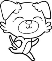 cartoon line drawing dog vector