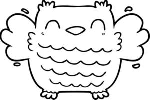 cartoon line drawing owl vector