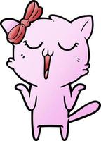 cartoon doodle character cat vector