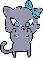 Vector cartoon cat